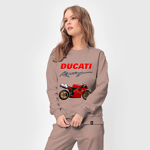 Женский костюм DUCATI ДУКАТИ MOTOSPORT / Пыльно-розовый – фото 3