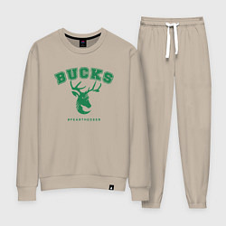 Костюм хлопковый женский Bucks - Champions, цвет: миндальный