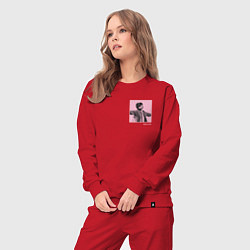 Костюм хлопковый женский EUPHORIA BTS PINK Edition, цвет: красный — фото 2