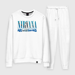 Костюм хлопковый женский Nirvana Нирвана Рок Rock, цвет: белый