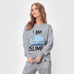 Костюм хлопковый женский I AM SLIME, Я СЛИЗЬ, цвет: меланж — фото 2