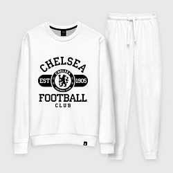 Костюм хлопковый женский Chelsea Football Club, цвет: белый