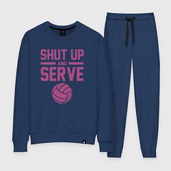 Костюм хлопковый женский Shut Up And Serve, цвет: тёмно-синий