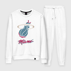 Костюм хлопковый женский Miami Heat, цвет: белый