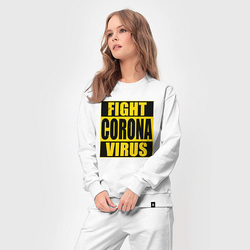 Женский костюм Fight Corona Virus / Белый – фото 3