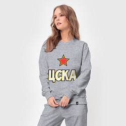 Костюм хлопковый женский ЦСКА, цвет: меланж — фото 2