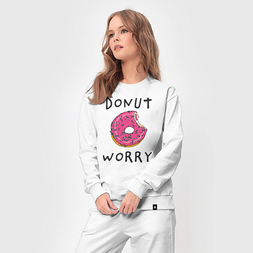 Женский костюм Не беспокойся Donut worry / Белый – фото 3