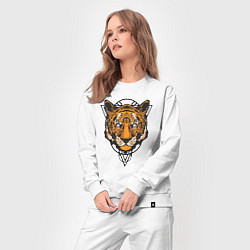 Костюм хлопковый женский Tiger Style, цвет: белый — фото 2