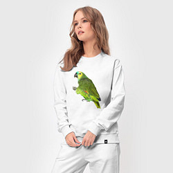 Костюм хлопковый женский Попугайчик, цвет: белый — фото 2