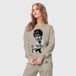 Костюм хлопковый женский Bruce Lee, цвет: миндальный — фото 2