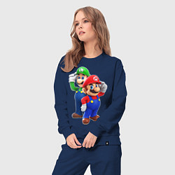 Костюм хлопковый женский Mario Bros, цвет: тёмно-синий — фото 2