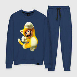 Костюм хлопковый женский Mario cat, цвет: тёмно-синий