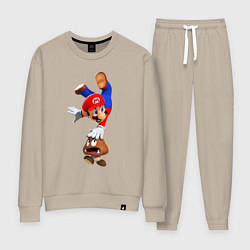 Костюм хлопковый женский Goomba Hit, цвет: миндальный