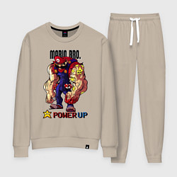 Костюм хлопковый женский Big Mario, цвет: миндальный