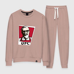 Костюм хлопковый женский McGregor ufc, цвет: пыльно-розовый