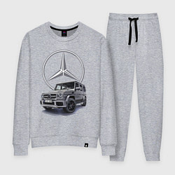Костюм хлопковый женский Mercedes Gelendwagen G63 AMG G-class G400d, цвет: меланж