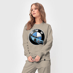 Костюм хлопковый женский BMW самая престижная марка автомобиля, цвет: миндальный — фото 2