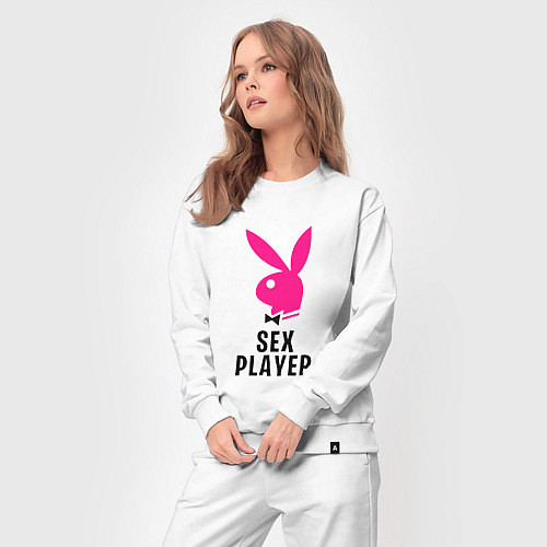 Женский костюм СЕКС ИГРОК PLAYBOY / Белый – фото 3