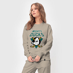 Костюм хлопковый женский Анахайм Дакс, Mighty Ducks, цвет: миндальный — фото 2