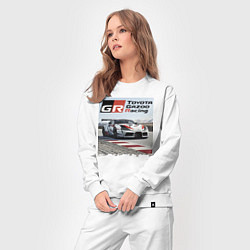 Костюм хлопковый женский Toyota Gazoo Racing - легендарная спортивная коман, цвет: белый — фото 2