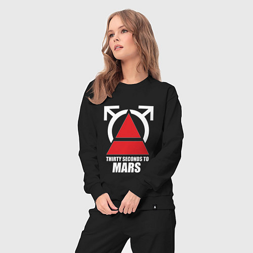 Женский костюм 30 Seconds To Mars Logo / Черный – фото 3