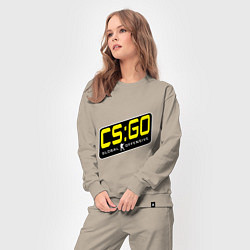 Костюм хлопковый женский CS:GO Новая эра, цвет: миндальный — фото 2