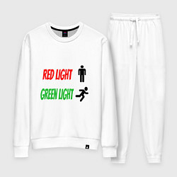 Костюм хлопковый женский Red, Green Light, цвет: белый