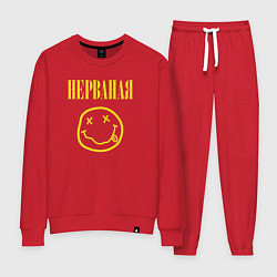 Костюм хлопковый женский Футба целая, не рванная, цвет: красный