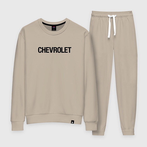 Женский костюм Chevrolet Лого Эмблема спина / Миндальный – фото 1