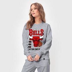 Костюм хлопковый женский Chicago Bulls NBA, цвет: меланж — фото 2