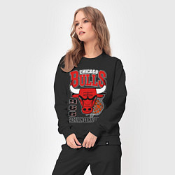 Костюм хлопковый женский Chicago Bulls NBA, цвет: черный — фото 2