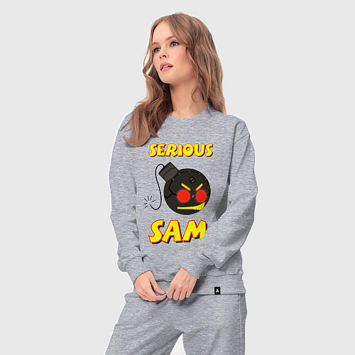Женский костюм Serious Sam Bomb Logo / Меланж – фото 3