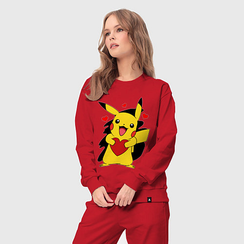 Женский костюм ПИКАЧУ И СЕРДЕЧКО POKENON PIKACHU LOVE / Красный – фото 3