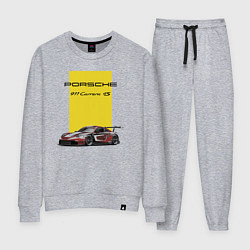 Костюм хлопковый женский Porsche Carrera 4S Motorsport, цвет: меланж
