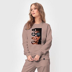 Костюм хлопковый женский ГАГА, цвет: пыльно-розовый — фото 2