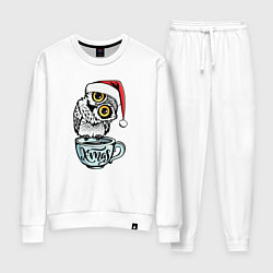 Костюм хлопковый женский X-mas Owl, цвет: белый