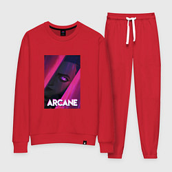 Костюм хлопковый женский Arcane Neon, цвет: красный