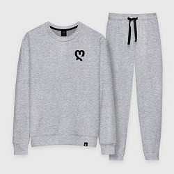 Костюм хлопковый женский КРАСИВОЕ СЕРДЕЧКО, цвет: меланж