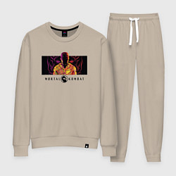 Костюм хлопковый женский Mortal Kombat Cole Morino, цвет: миндальный