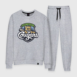 Костюм хлопковый женский Kane County Cougars - baseball team, цвет: меланж