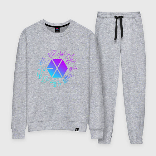 Женский костюм EXO BAND NEON LOGO АВТОГРАФЫ / Меланж – фото 1