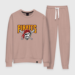 Костюм хлопковый женский Pittsburgh Pirates - baseball team, цвет: пыльно-розовый