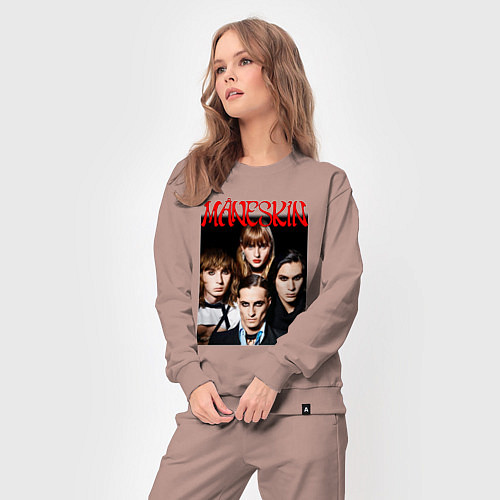 Женский костюм MANESKIN POSTER СОСТАВ / Пыльно-розовый – фото 3