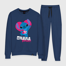 Костюм хлопковый женский Ohana forever, цвет: тёмно-синий