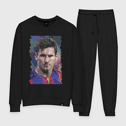 Костюм хлопковый женский Lionel Messi - striker, Barcelona, цвет: черный