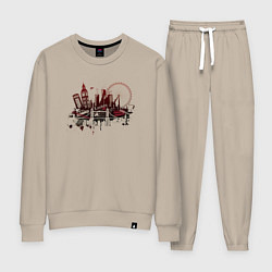 Женский костюм London Dark red design