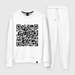 Костюм хлопковый женский QR-код Скала Джонсон, цвет: белый