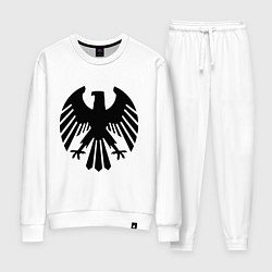 Костюм хлопковый женский Немецкий гербовый орёл, цвет: белый