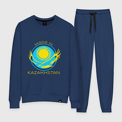 Костюм хлопковый женский Сделано в Казахстане, цвет: тёмно-синий