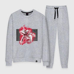 Костюм хлопковый женский Коллекция Get inspired! Лилия Абстракция L-1-fl-42, цвет: меланж